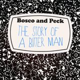 Black and white composition book with "The Story of a Bitter Man" written in pen on the front